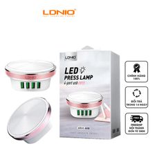Sạc 4 cổng USB LDNIO A4406 với đèn ngủ, bộ sạc đa năng tiện lợi, dễ sử dụng và an toàn cho trẻ em, 4.4A, thiết kế gọn nhẹ