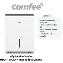 Máy Hút Ẩm Comfee MDDP-50DEN7 - Công Suất 50L/ngày, Điều Hoà Độ Ẩm Hiệu Quả Cho Không Gian Sống Trong Lành, Tiết Kiệm Điện