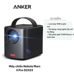 Máy Chiếu Mini Nebula Mars II Pro D2323 - Công Nghệ DLP Intellibright 500 ANSI Lumen - Độ Phân Giải 720P Sắc Nét, Âm Thanh 10W
