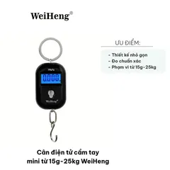 Cân Điện Tử Cầm Tay Mini WeiHeng 15g-25kg - Thiết Kế Nhỏ Gọn, Đo Chính Xác, Tiện Dụng Cho Thực Phẩm Và Đồ Đạc