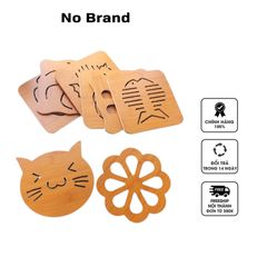 Combo 6 Miếng Lót Xoong Nồi Gỗ 14.5cm x 14.5cm - Bảo Vệ Bàn, Thiết Kế Thân Thiện Môi Trường cho Gian Bếp Thêm Sang Trọng