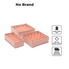 Bộ 3 Hộp Vải Đựng Đồ Lót và Tất Vớ Tiện Lợi - Giúp Không Gian Phòng Gọn Gàng, Thẩm Mỹ Cao và Dễ Tìm Kiếm
