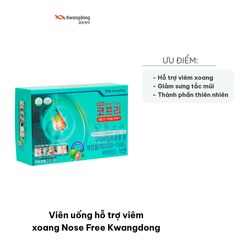 Viên Uống Hỗ Trợ Viêm Xoang Nose Free Kwangdong - Sản Phẩm Từ Chiết Xuất Thiên Nhiên, Giảm Nghẹt Mũi, Đau Nhức Xoang