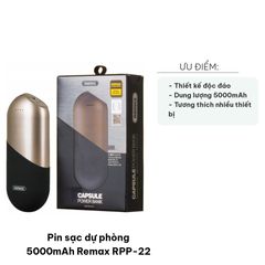 Pin Sạc Dự Phòng 5000mAh Remax RPP-22 - Thiết Kế Độc Đáo, Đủ Năng Lượng Cho Mọi Thiết Bị Di Động