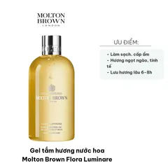 Gel tắm hương nước hoa Molton Brown Flora Luminare 300ml - Sữa tắm cao cấp nữ tính với hương hoa bách hợp và hoa cam, cấp ẩm và làm sạch da