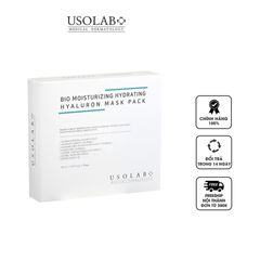 Mặt Nạ Usolab Bio Cấp Nước & Dưỡng Ẩm Hyaluron - Hộp 10 Miếng Cho Da Tươi Trẻ, Căng Bóng, Phục Hồi Nếp Nhăn