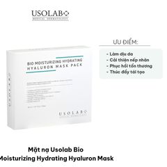 Mặt Nạ Usolab Bio Cấp Nước & Dưỡng Ẩm Hyaluron - Hộp 10 Miếng Cho Da Tươi Trẻ, Căng Bóng, Phục Hồi Nếp Nhăn