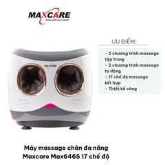 Máy massage chân đa năng Maxcare Max646S - 17 chế độ thư giãn và làm đẹp, thiết kế thông minh, giảm mệt mỏi tại nhà