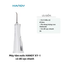 Máy Tăm Nước HANGY XY-1 - Sạc Nhanh, Chống Nước IPX7, 4 Đầu Xịt, Pin 1500mAh, Phù Hợp Du Lịch, Dùng Đến 30 Ngày