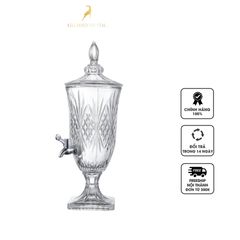 Bình nước pha lê Killarney Crystal Trinity 2L - Thiết kế tinh xảo, nắp vương miện, lý tưởng cho tiệc tùng và sử dụng hàng ngày