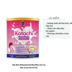 Sữa Dinh Dưỡng Katachi MumMum Cho Mẹ Bầu & Mẹ Cho Con Bú - Hương Vani Thơm Ngon, Hỗ Trợ Dinh Dưỡng Tối Ưu Cho Phụ Nữ Mang Thai