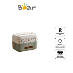 Hộp cơm giữ nhiệt cắm điện 2 tầng Bear DFH-B15Q1 - Thiết bị gia dụng thông minh với 3 khay inox, hẹn giờ nấu tiện lợi