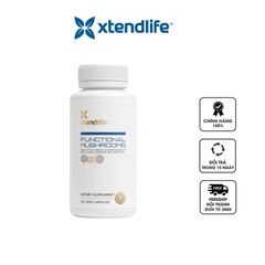 Viên uống nấm hữu cơ Xtend Life Functional Mushrooms - Hỗ trợ miễn dịch, tăng cường sức khỏe với nấm Linh Chi, Chaga, Vân Chi, 120 viên