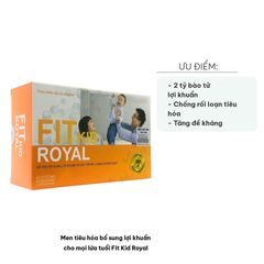 Men Tiêu Hóa Fit Kid Royal - Bổ Sung Lợi Khuẩn Cho Mọi Lứa Tuổi, Hỗ Trợ Tiêu Hóa, Dạng Ống Uống Tiện Lợi