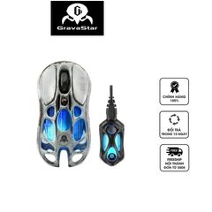 Chuột Gaming Không Dây Gravastar Mercury M1 Pro - LED RGB, Thiết Kế Công Thái Học, Độ Chính Xác Cao, Tương Thích Bluetooth, Phiên Bản Batte Worn Gray