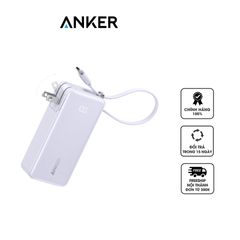 Pin sạc dự phòng Anker Fusion 10000mAh A1637 - Sạc nhanh 30W với cáp tích hợp Type C và Lightning, thiết kế gọn nhẹ, tiện lợi