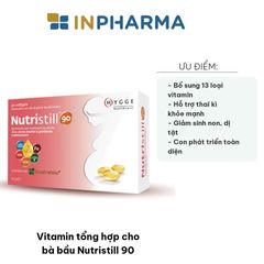 Vitamin Tổng Hợp Cho Bà Bầu Nutristill 90 - Giải Pháp Dinh Dưỡng Toàn Diện Với 13 Vitamin, DHA & Sắt Hỗ Trợ Mẹ Và Thai Nhi Khỏe Mạnh