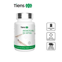 Viên Hỗ Trợ Tim Mạch, Não Bộ Tiens Antarctic Krill Oil Softgel - Bổ Sung Dinh Dưỡng Từ Dầu Nhuyễn Thể, Tăng Cường Sức Khỏe Toàn Diện - 60 Viên