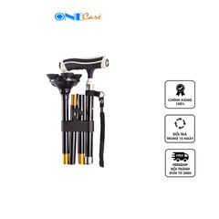 Gậy gấp gọn ONE-Care 928C có đèn - Thiết bị hỗ trợ đi lại an toàn cho người cao tuổi, chất liệu nhôm bền chắc, đế chống trượt, dễ dàng gấp gọn.