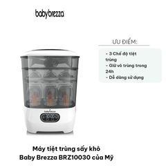 Máy Tiệt Trùng Sấy Khô Baby Brezza BRZ10030 Mỹ - Thiết Kế Sang Trọng, Tích Hợp Tính Năng Tự Động An Toàn Cho Bé