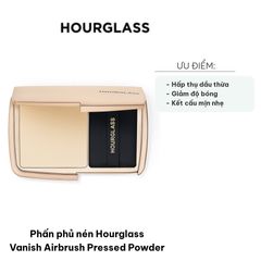 Phấn Phủ Nén Hourglass Vanish Airbrush - Phấn Trang Điểm Che Phủ Tốt, Giảm Độ Bóng, Giữ Lớp Trang Điểm Lâu Trôi - Màu Translucent Light