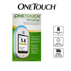 Máy Đo Đường Huyết OneTouch VerioVue - Nhanh Chóng, Chính Xác, Màn Hình LCD, Nút Đẩy Que Thử, Dùng Bluetooth, Lưu 500 Kết Quả