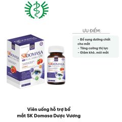 Viên uống bổ mắt SK Domasa Dược Vương - Hỗ trợ thị lực, giảm khô, mỏi mắt - Bổ sung Vitamin A, E, Dầu gấc - 30 viên