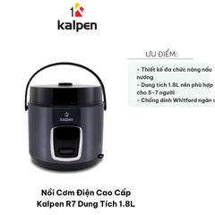 Nồi Cơm Điện Đa Năng Kalpen R7 1.8L - Nấu Cơm, Cháo, Soup, Hấp Bánh, Thiết Kế Sang Trọng, Công Nghệ Ủ Nhiệt Thông Minh