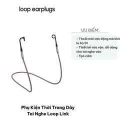 Dây Tai Nghe Loop Link Thời Trang - Phụ Kiện Tai Nghe Chống Rơi Cho Nam Nữ - Màu Đen & Tím, Thích Hợp Tập Luyện, Di Chuyển