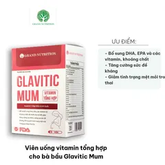 Viên Uống Vitamin Tổng Hợp Cho Bà Bầu Glavitic Mum - Hỗ Trợ Dinh Dưỡng Trong Thai Kỳ, Tăng Cường Sức Khỏe Mẹ Bầu