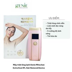 Máy triệt lông lạnh Genie Mitechan Extra Kool - Thiết bị IPL tẩy lông vĩnh viễn tại nhà với công nghệ chăm sóc da không đau