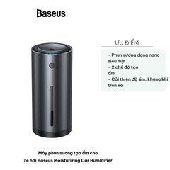 Máy Phun Sương Tạo Ẩm Cho Xe Hơi Baseus - Thiết Bị Cải Thiện Không Khí, Nano Siêu Mịn, Dung Tích 300ml, Đa Chế Độ Sử Dụng