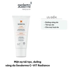 Mặt Nạ Tái Tạo Dưỡng Sáng Da Sesderma C-VIT Radiance - Giải Pháp Cho Làn Da Tươi Trẻ, Phù Hợp Với Mọi Loại Da