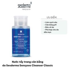 Nước Tẩy Trang Sesderma Sensyses Cleanser Classic 200ml - Làm Sạch Dịu Nhẹ Cho Da Nhạy Cảm, Loại Bỏ Tạp Chất Trang Điểm Và Ô Nhiễm