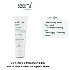 Gel trị mụn và điều tiết bã nhờn Acnises Young 50ml - Kem dưỡng da nhẹ, cải thiện tình trạng mụn hiệu quả, hấp thụ nhanh, không bết dính