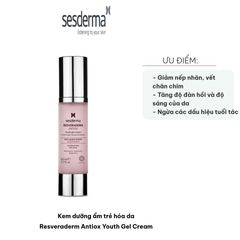Kem Dưỡng Ẩm Trẻ Hóa Da Resveraderm Antiox Youth Gel Cream - Chống Lão Hóa, Dưỡng Ẩm Sâu, Phục Hồi Độ Đàn Hồi Da