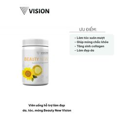 Viên Uống Beauty Vision Hỗ Trợ Làm Đẹp Da, Tóc, Móng - Bổ Sung Vitamin, Collagen Tươi Trẻ, Chắc Khỏe 60 Viên