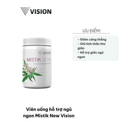 Viên Uống Hỗ Trợ Ngủ Ngon Mistik New Vision - Giảm Căng Thẳng, Ngủ Sâu, Thư Giãn, 60 Viên - Sản Phẩm Chất Lượng Cho Giấc Ngủ Tốt Hơn