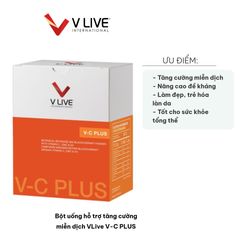 Bột Uống Tăng Cường Miễn Dịch VLive V-C PLUS 500mg - Hỗ Trợ Sức Khỏe Toàn Diện & Làm Đẹp Da - Hộp 28 Gói