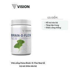 Viên uống Vision Brain-O-Flex New - Hỗ trợ sức khỏe não bộ, tăng cường nhận thức và bảo vệ tế bào não - 60 viên