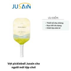 Vợt Pickleball Jusain Dành Cho Người Mới Tập Chơi - Thiết Kế Nhẹ, Chất Liệu Cao Cấp, Dễ Dàng Kiểm Soát Bóng