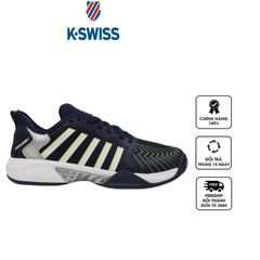 Giày pickleball, giày tennis nam K-swiss 07916-494-M White/Lime Green