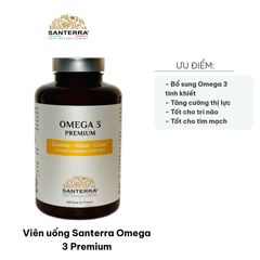 Viên Uống Santerra Omega 3 Premium 200 Viên - Bổ Sung Omega 3 Dinh Dưỡng Cho Tim Mạch, Não, Mắt, Tăng Cường Thị Lực