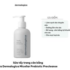 Sữa Tẩy Trang Cân Bằng Da Dermalogica Micellar Prebiotic Precleanse - Chăm Sóc Da Mặt Dưỡng Ẩm, Dịu Nhẹ, 150ml