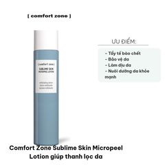Comfort Zone Sublime Skin Micropeel Lotion - Dưỡng ẩm và thanh lọc da nhẹ nhàng với axit lactic, phù hợp cho mọi loại da, 100ml