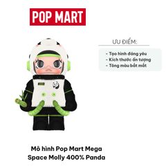 Mô hình Pop Mart Mega Space Molly 400% Panda - Figurine Gấu Trúc Đáng Yêu Cho Người Sưu Tầm và Trang Trí Nhà Ở