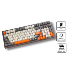 Bàn phím cơ Bluetooth K8BT Hotswap Red Switch LED Gaming - Kết nối USB 2.4Ghz và Type C, Thiết kế nhỏ gọn, 18 chế độ LED đẹp mắt