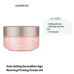 Kem Dưỡng Dermafirm Age Reviving Firming Cream A4 - Cấp Ẩm, Ngăn Mất Nước, Cải Thiện Đàn Hồi và Trẻ Hóa Da 50g