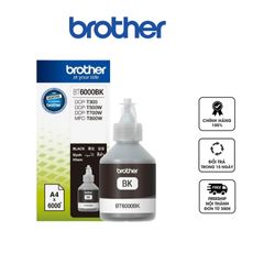 Mực in phun màu đen Brother BT6000BK - Chất lượng in đẹp, tương thích với máy DCP-T300, DCP-T500W, DCP-T700W, MFC-T800W