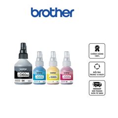 Set 4 Mực In Phun Màu Brother - Đen, Xanh, Hồng, Vàng Tương Thích Máy In Dòng T-Series - Chất Lượng In Sắc Nét, Độ Bền Cao